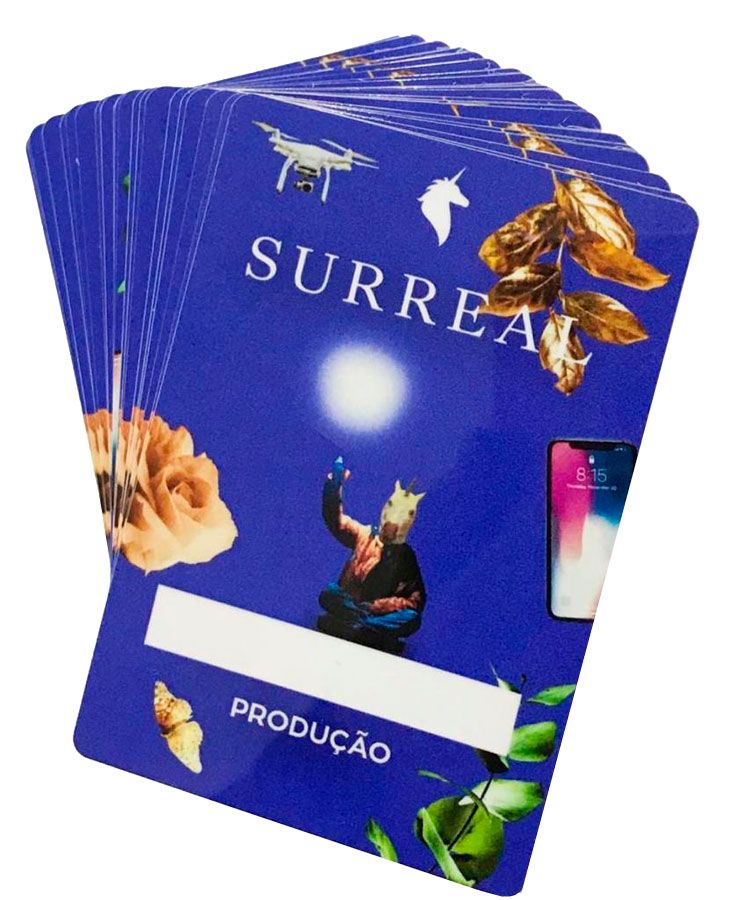 Credenciais para o seu evento — Credencial em PVC 92x142mm Só Frente — Espessura 0,76mm