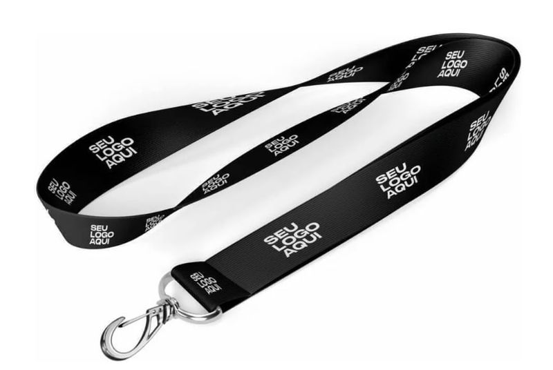 Cordões personalizados com a sua logo — Cordão para Crachá 30mm com 1 Mosquete — A Largura Máxima em Sublimação 4x4