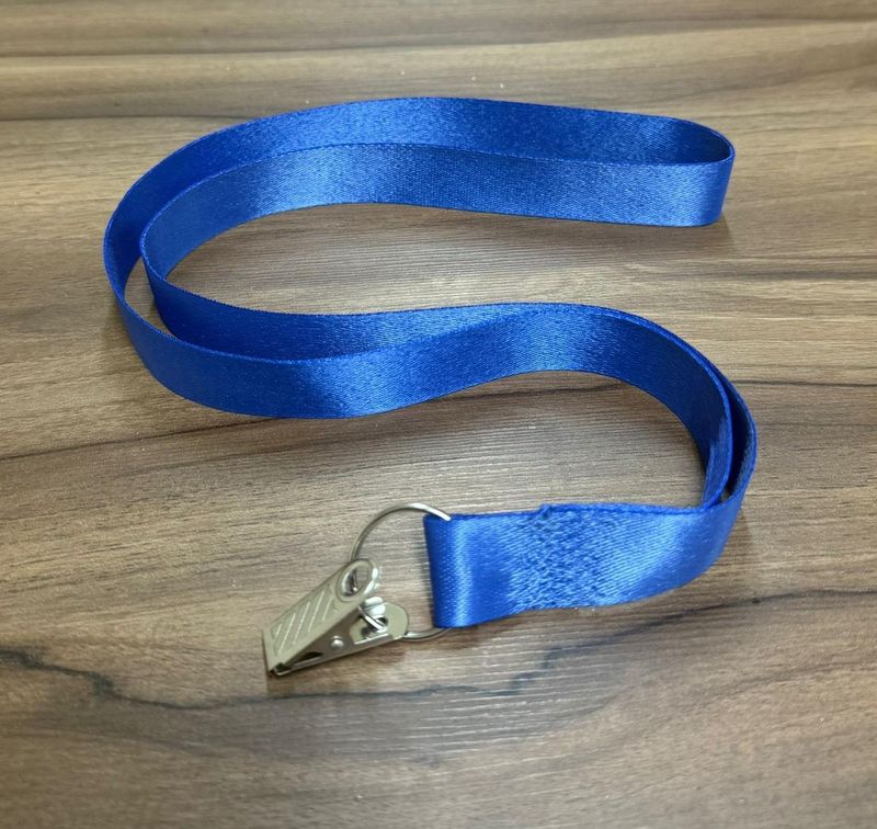 Cordões lisos para crachá, pronta entrega — Cordão Liso 20mm com Argola e Jacaré — Pronta Entrega, Sem Personalização