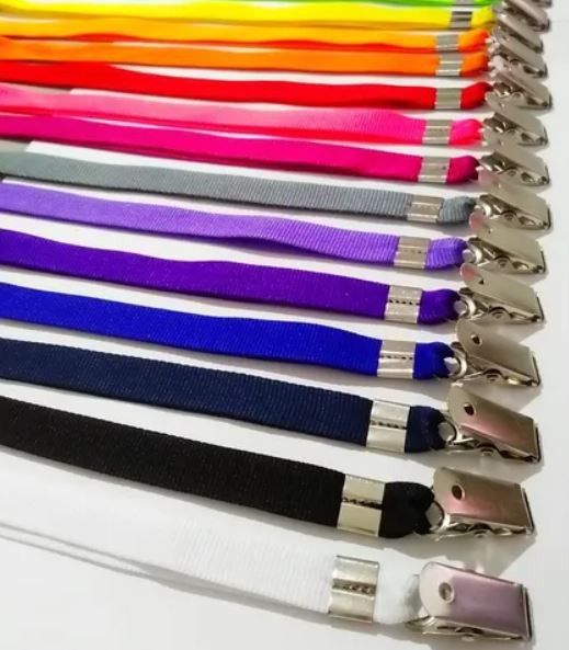 Cordões Lisos personalizados para a sua empresa — Cordão Liso 12mm para Crachá — Argola e Jacaré | Pronta Entrega