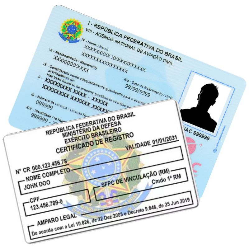 Cartões em PVC para o seu cliente — Carteira de Fiscalização em PVC — Frente e Verso | 54x86mm