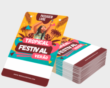 Credenciais para o seu evento — Credencial em PVC 92x142mm — Só Frente | Custo Menor por Unidade