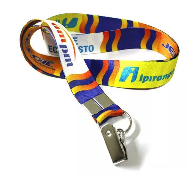 Cordão para Crachá Personalizado 20mm — Argola e Jacaré | Sublimação 4x4