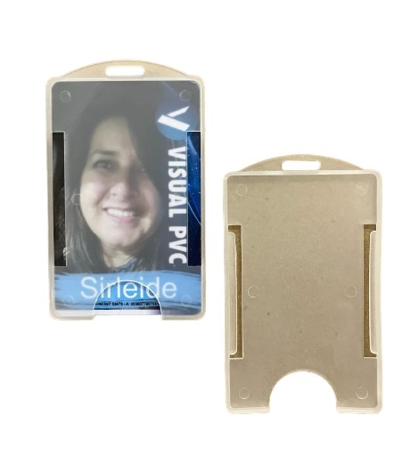 Acessórios para o seu crachá — Porta-Crachá em PVC Rígido Vertical 54x86mm — Protege o Seu Crachá