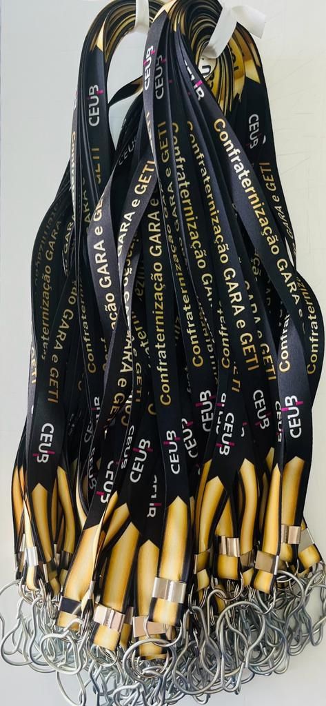 Cordão para Crachá Personalizado 20mm — Gancho Pêra | Sublimação 4x4 — foto 2 de 2