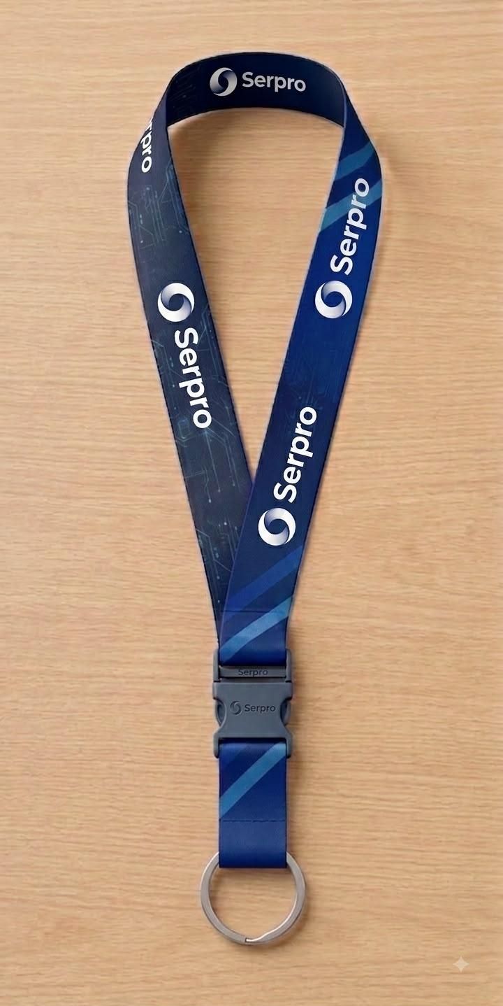 Cordões personalizados com a sua logo — Cordão para Crachá 20mm com Tic-Tac e Argola — Sublimação 4x4 Frente e Verso