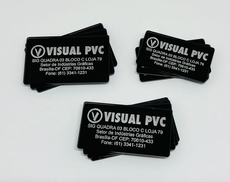 Placas e Sinalização para a sua empresa — Plaqueta de Identificação em PVC 40x66mm — Para Equipamento e Patrimônio