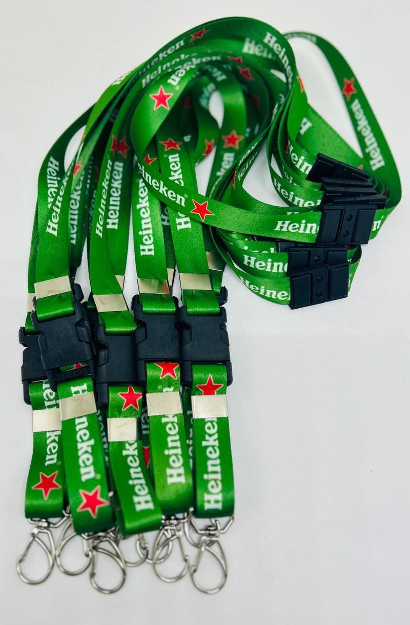 Cordões personalizados com a sua logo — Cordão para Crachá 20mm com Trava de Segurança, Tic-Tac e Mosquete de Metal